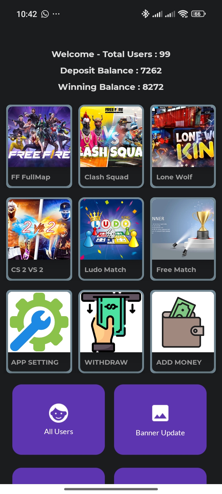 Gaming tournament app