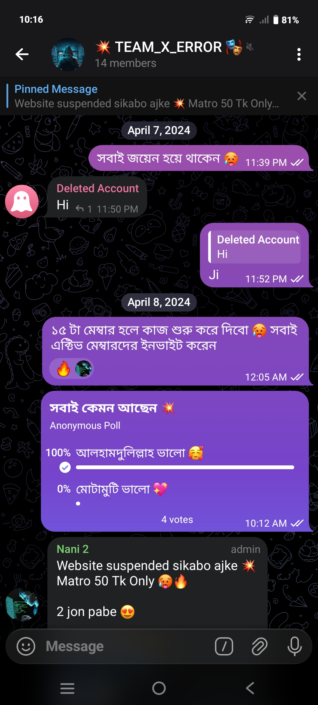 Old telegram group
