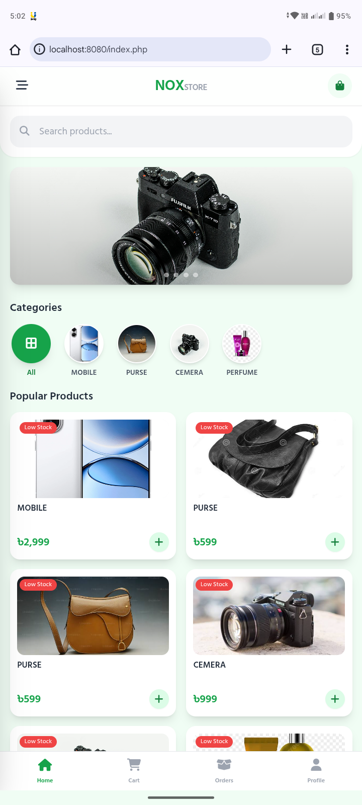 E-commerce PHP website